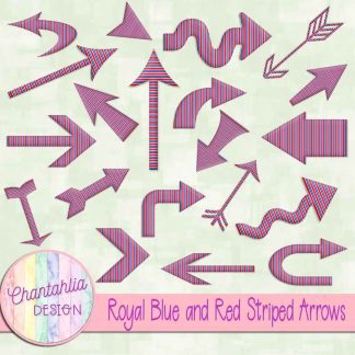 Free royal blue and red striped arrows