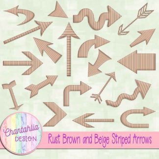 Free rust brown and beige striped arrows