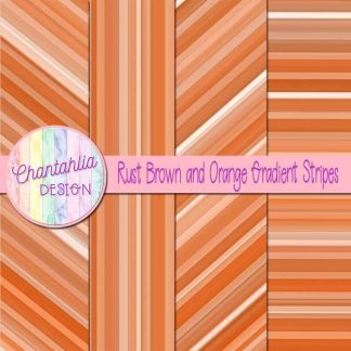 Free rust brown and orange gradient stripes digital papers