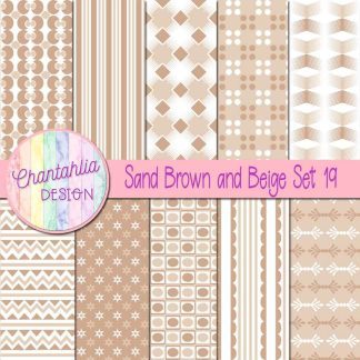 Free sand brown and beige digital papers set 19