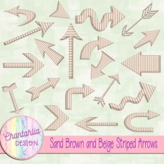 Free sand brown and beige striped arrows