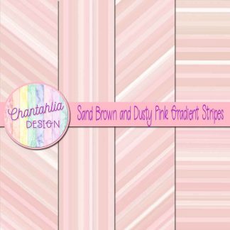 Free sand brown and dusty pink gradient stripes digital papers