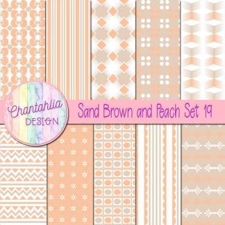 Free sand brown and peach digital papers set 19