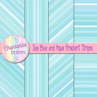 Free sea blue and aqua gradient stripes digital papers