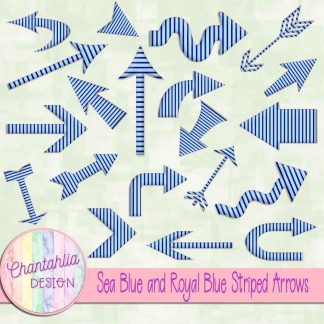 Free sea blue and royal blue striped arrows