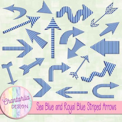 Free sea blue and royal blue striped arrows