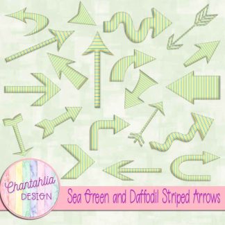 Free sea green and daffodil striped arrows