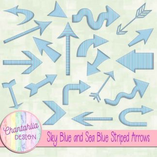 Free sky blue and sea blue striped arrows