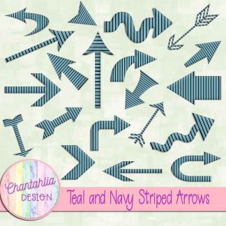 Free teal and navy striped arrows