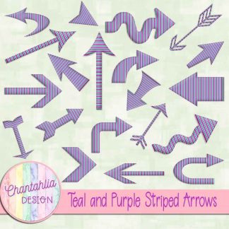 Free teal and purple striped arrows