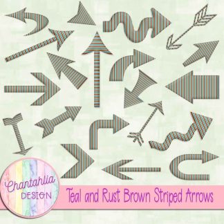 Free teal and rust brown striped arrows