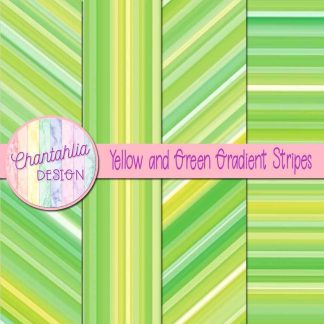 Free yellow and green gradient stripes digital papers