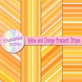 Free yellow and orange gradient stripes digital papers