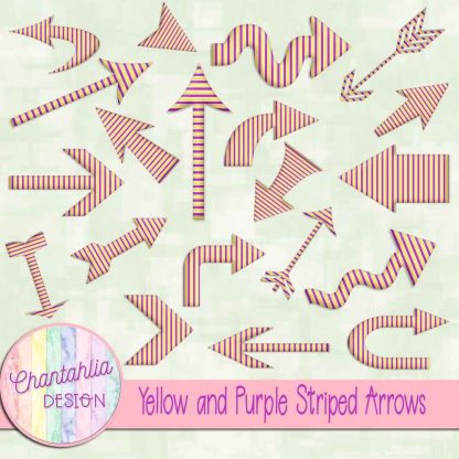 Yellow and Purple Striped Arrows