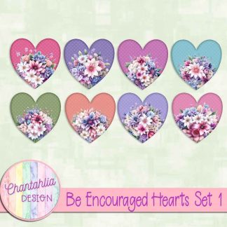 Free hearts in a Be Encouraged theme