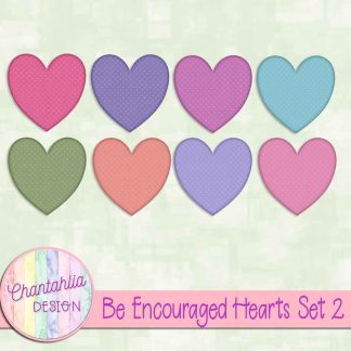 Free hearts in a Be Encouraged theme