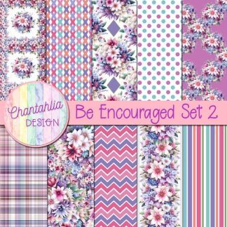 Free digital papers in a Be Encouraged theme