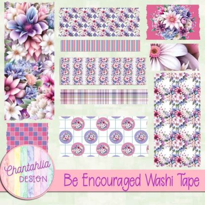 Free washi tape in a Be Encouraged theme