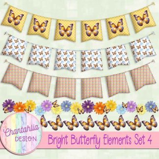 Free design elements in a Bright Butterfly theme