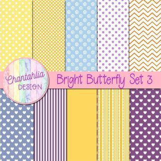 Free digital papers in a Bright Butterfly theme