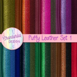 Free digital papers featuring a puffy leather texture