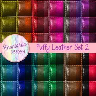 Free digital papers featuring a puffy leather texture