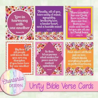 Free Bible Verse cards in a Unity theme