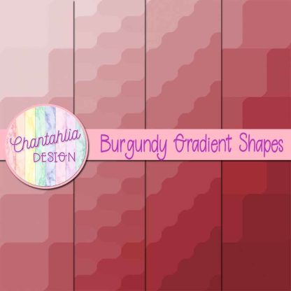 Free burgundy gradient shapes digital papers