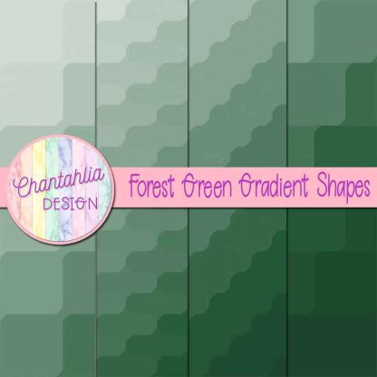 Free forest green gradient shapes digital papers