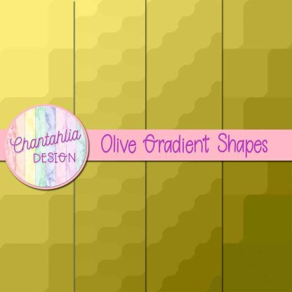 Free olive gradient shapes digital papers