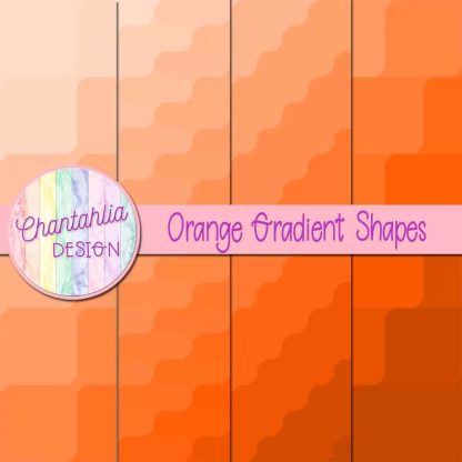 Free orange gradient shapes digital papers
