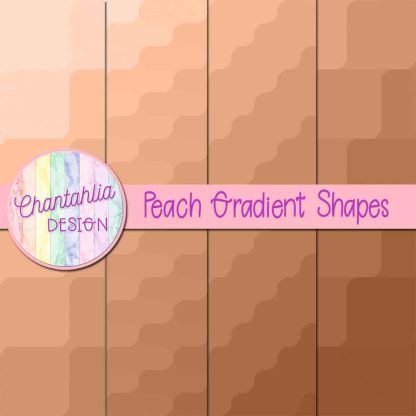 Free peach gradient shapes digital papers