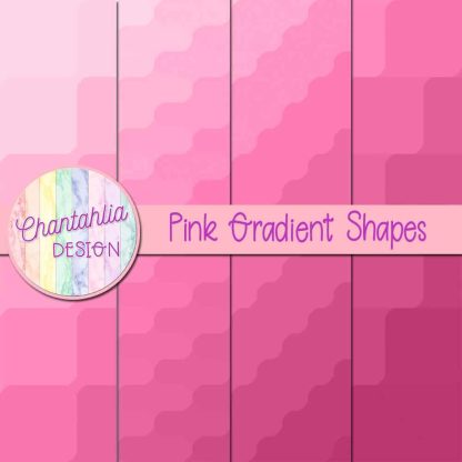 Free pink gradient shapes digital papers