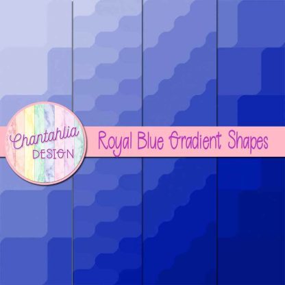 Free royal blue gradient shapes digital papers