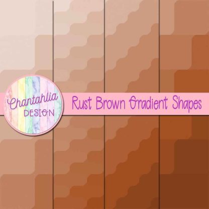 Free rust brown gradient shapes digital papers