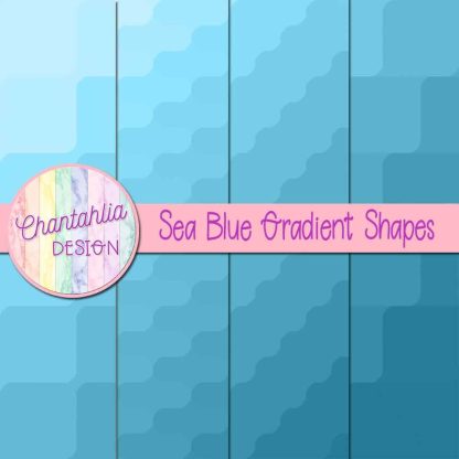 Free sea blue gradient shapes digital papers