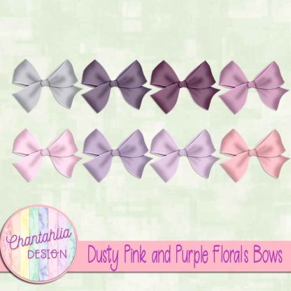 Free bows in a Dusty Pink and Purple Florals theme