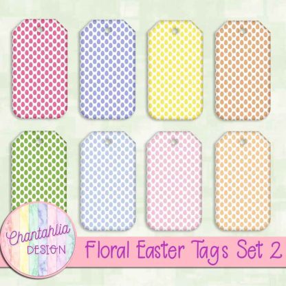 Free tags in a Floral Easter theme.