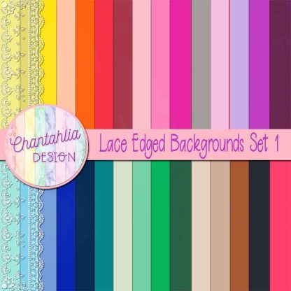 Free Lace Edged Digital Paper Backgrounds