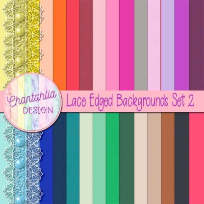 Free Lace Edged Digital Paper Backgrounds