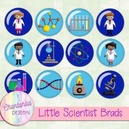 Free brads in a Little Scientist theme