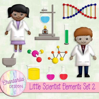 Free design elements in a Little Scientist theme