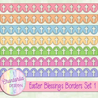Free borders in an Easter blessings theme