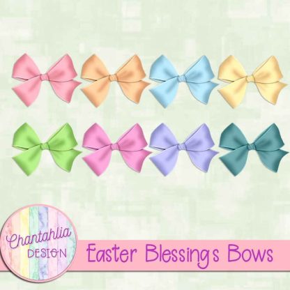Free bows in an Easter blessings theme