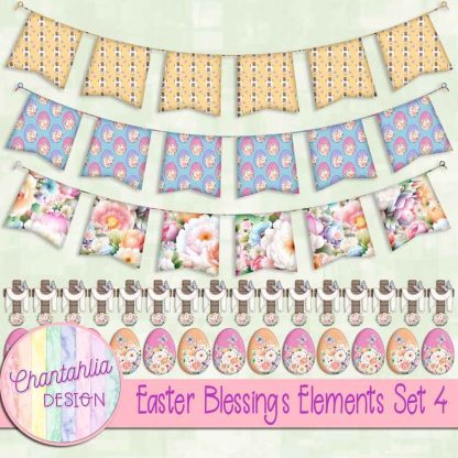 Free design elements in an Easter blessings theme