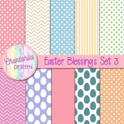 Free digital papers in an Easter blessings theme