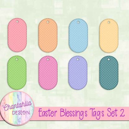 Free tags in an Easter blessings theme