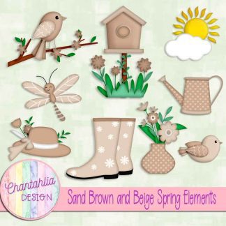 Free sand brown and beige Spring elements