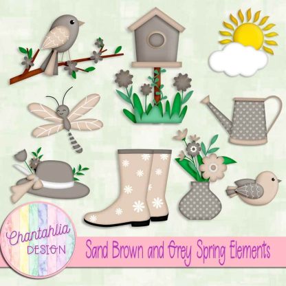 Free sand brown and grey Spring elements