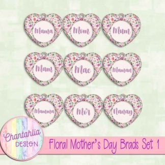 Free brads in a Floral Mother's Day theme
